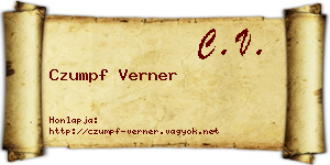 Czumpf Verner névjegykártya